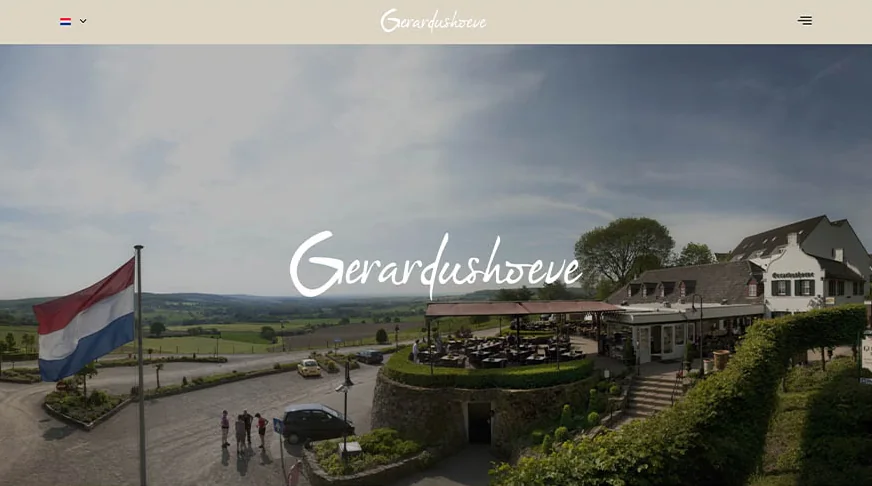 Website van Gerardushoeve, gemaakt door 043WEB